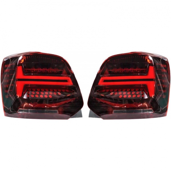 2 Feux arriere VW Polo 6R 6C dynamiques - fullLED look lazer - Rouge Cerise