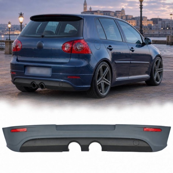 Pare choc arriere VW Golf 5 (V) look R32 - double sortie centrale protec