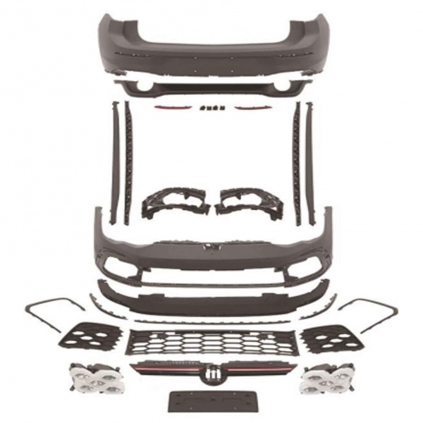Kit carrosserie complet VW Golf 8 (VIII) 19-24 - look GTI + calandre LED + DRL