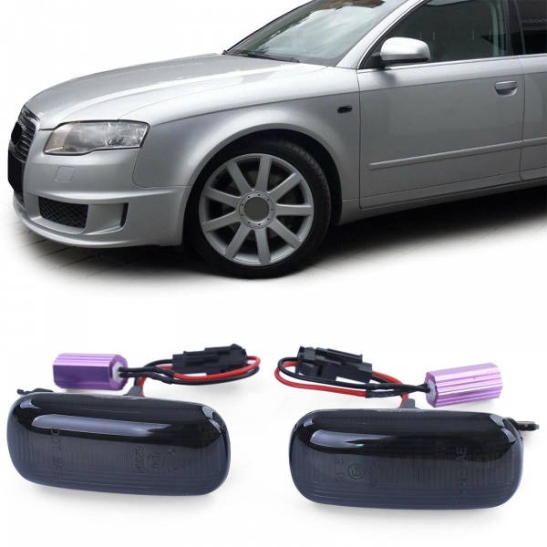 2 Clignotants d'aile dynamiques LED Audi A3 A4 A6 A8 TT- Noir