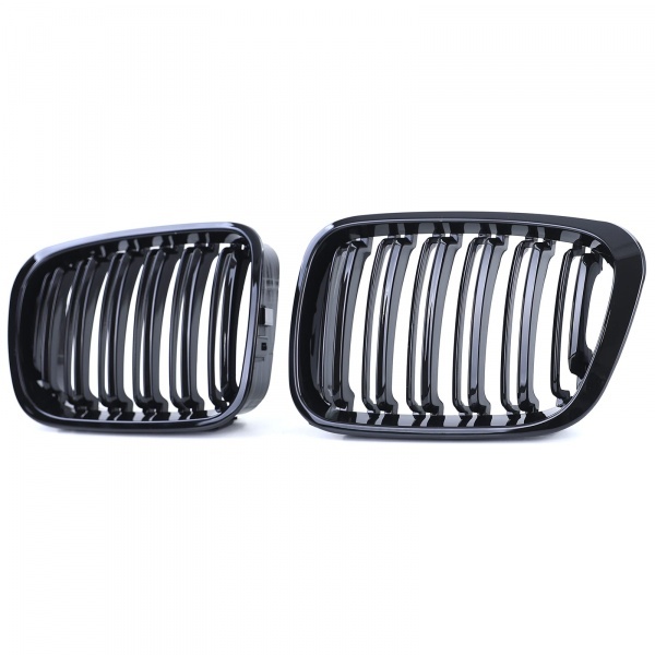 Grilles calandre BMW Serie 3 E46 98-01 phase 1 look M - Noir Brillant