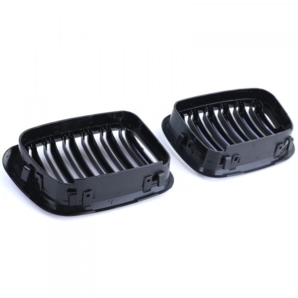Grilles calandre BMW Serie 3 E46 98-01 phase 1 look M - Noir Brillant