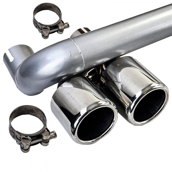Diffuseur Echappement arriere BMW serie 4 F32 F33 F36 double sortie - Chrome Carbone