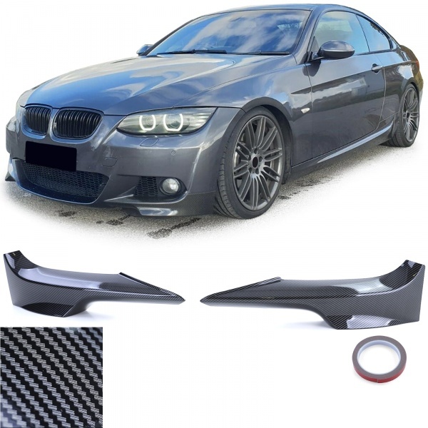 2 Splitters pour pare choc M - BMW Serie 3 E92 E93 06-10 - carbone brillant
