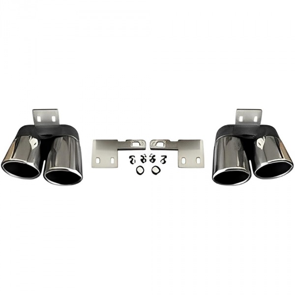 2 Embouts d'échappement look Sport chromé pour BMW Série 5 F10 M5 11-16