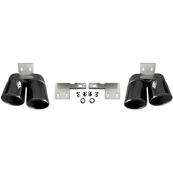 2 Embouts d'échappement look Sport noir pour BMW Série 5 F10 M5 11-16