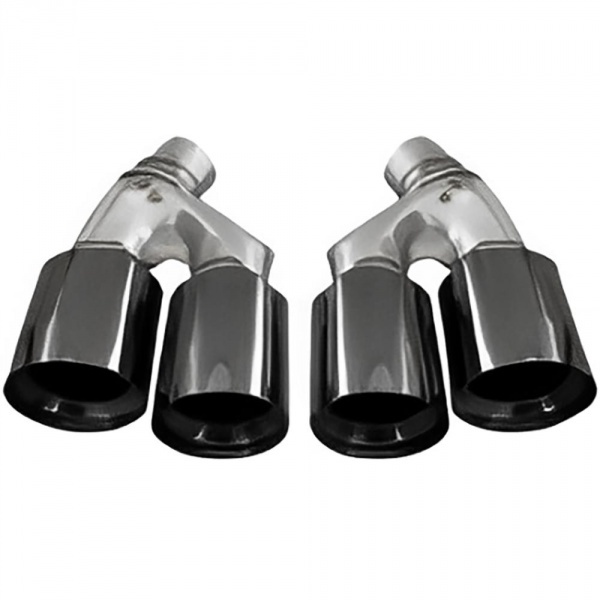 2 Embouts d'échappement noir chrome pour BMW Série 5 G30 M5 17-20