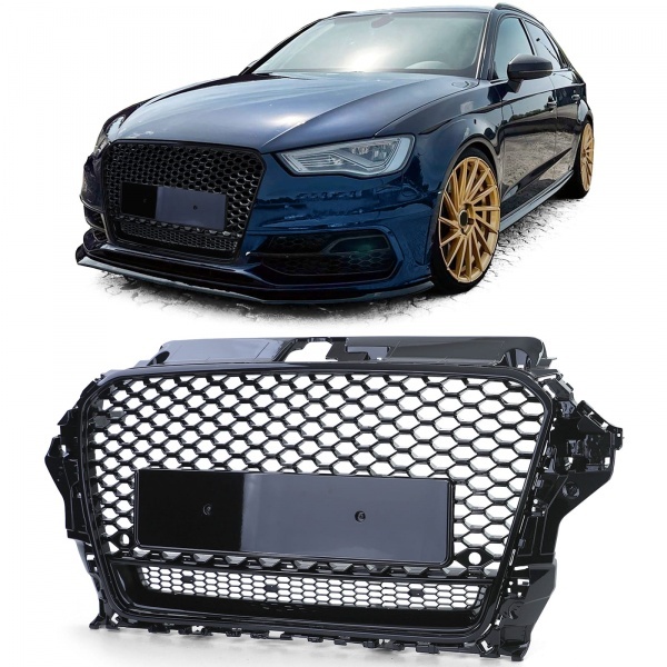 Grille calandre Audi A3 8V - look RS3 quattro - Noir - PDC