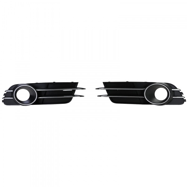 Grilles antibrouillards Audi A6 C7 4G - Noir Chrome