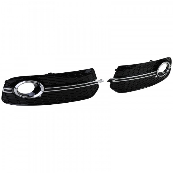 Grilles antibrouillard Audi Q5 12-16 - Noir brillant - look RS