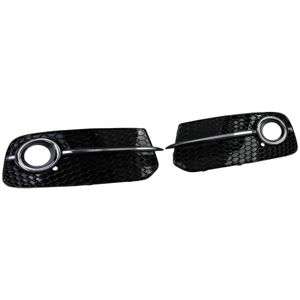Grilles antibrouillard Audi Q5 12-16 - Noir brillant - look RS