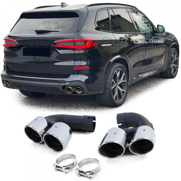 Embouts - Pots Echappements inox BMW X5 G05 X6 G06 - look m