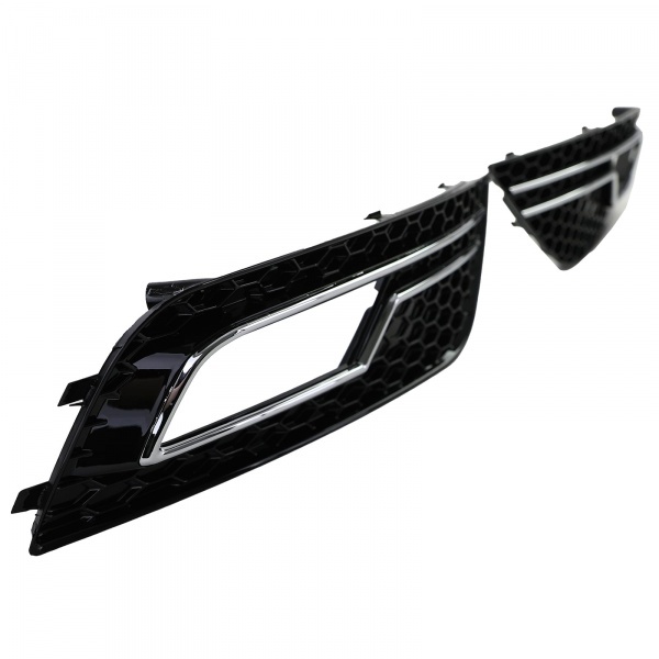 Grilles antibrouillard Audi A4 B8 facelift 11-15 - Noir brillant - look RS4