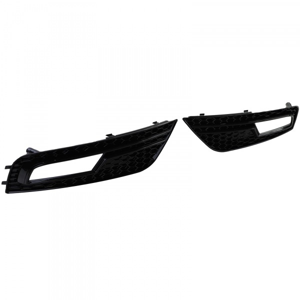 Grilles antibrouillard Audi A4 B8 facelift 11-15 - look RS4 noir brillant