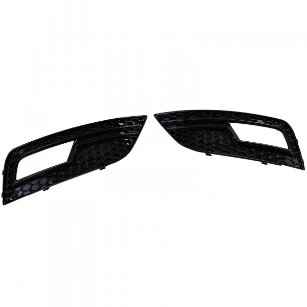 Grilles antibrouillard Audi A4 B8 facelift 11-15 - look RS4 noir brillant