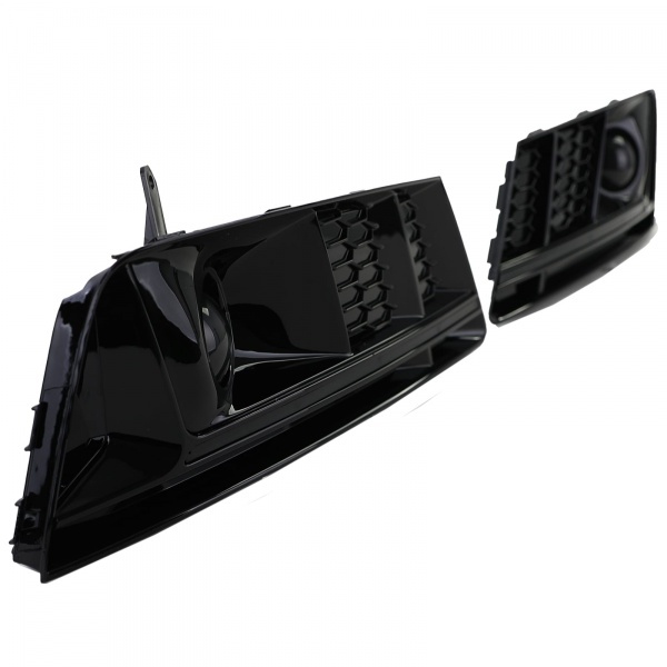 Grilles antibrouillard / ACC Audi A4 B9 15-19 - Noir brillant - look RS