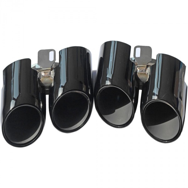 4 Sorties d’échappement sport noir chrome pour Porsche Panamera 14-16