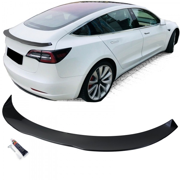 Performance trunk spoiler spoiler - Glossy Black - Tesla Model 3