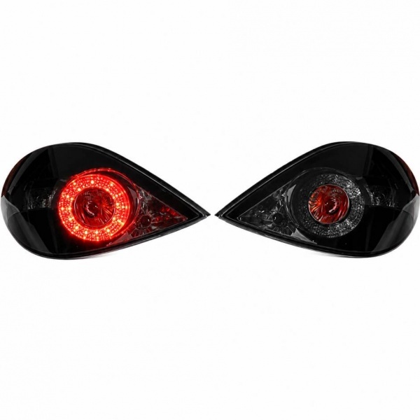2 Feux arriere LED Halogene Peugeot 207 06-12 - Fumé