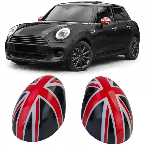 Coques retroviseur Noir Rouge Mini F54 F55 F56 F57 13-18 - look Union