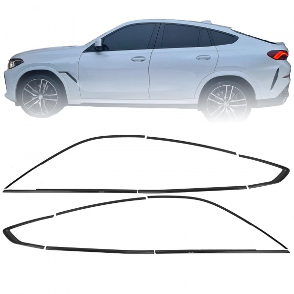 Kit de garnitures de portes Noir Brillant BMW X6 G06 19-24
