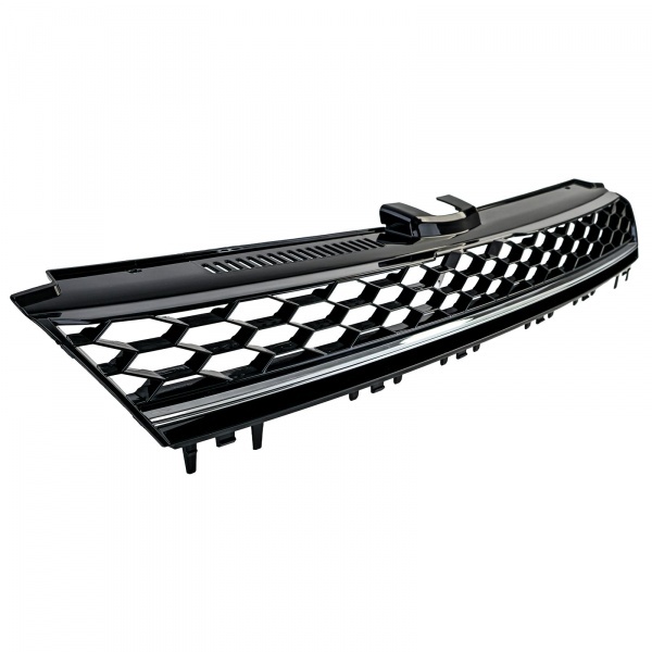 Grille calandre VW Golf 7 (VII) 12-17 - look GTD sans embleme - Noir brillant