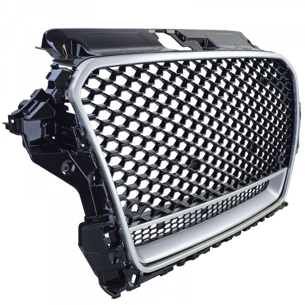 Grille calandre Audi A3 8V 12-16 - look RS3 quattro - Noir Gris - PDC