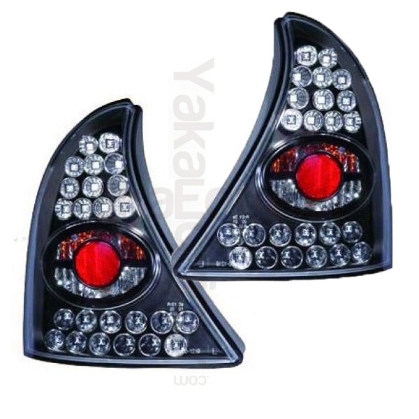 2 Feux arriere Renault Clio 2 98-01 LED - Noir
