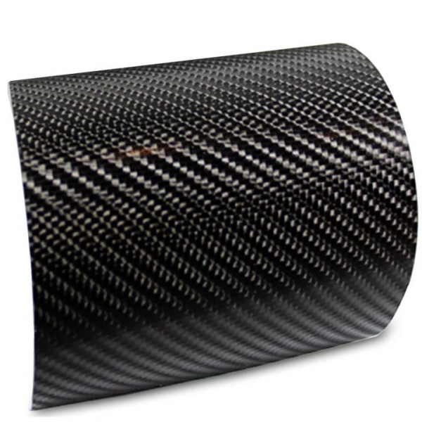 Film covering carbone 4D noir brillant 152 cm anti-bulles vendu au mètre
