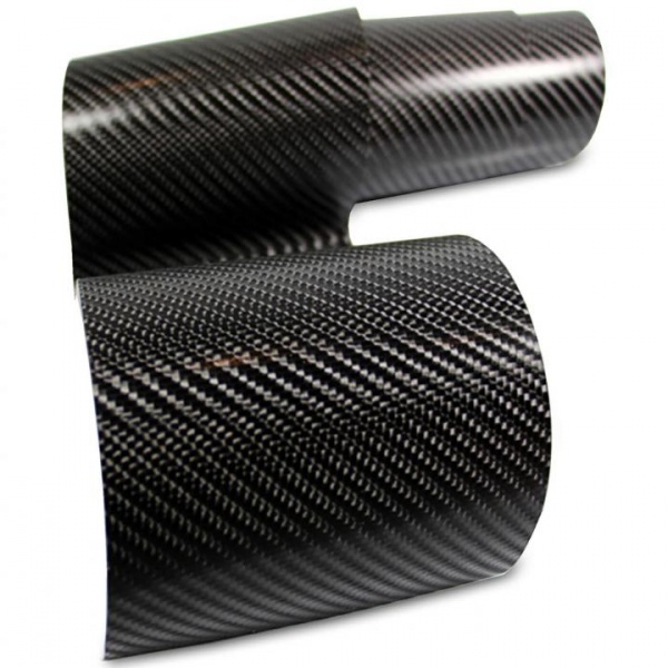 Film covering carbone 4D noir brillant 152 cm anti-bulles vendu au mètre