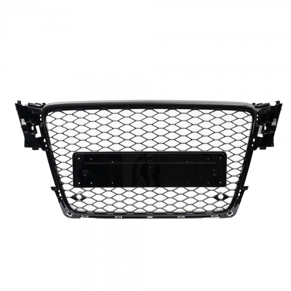 Grille calandre Audi A4 B8 08-11 - noir brillant laque - look RS4