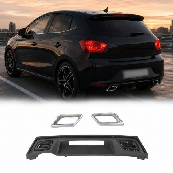 Diffuseur pare choc - Seat Ibiza KJ 17-21 - noir mat