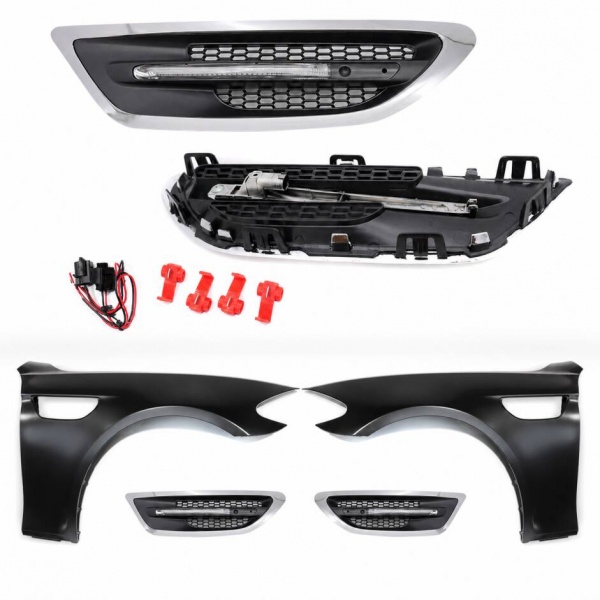 2 Ailes avant look M5 avec prises d’air chromées pour BMW Série 5 F10 / F11 10-16