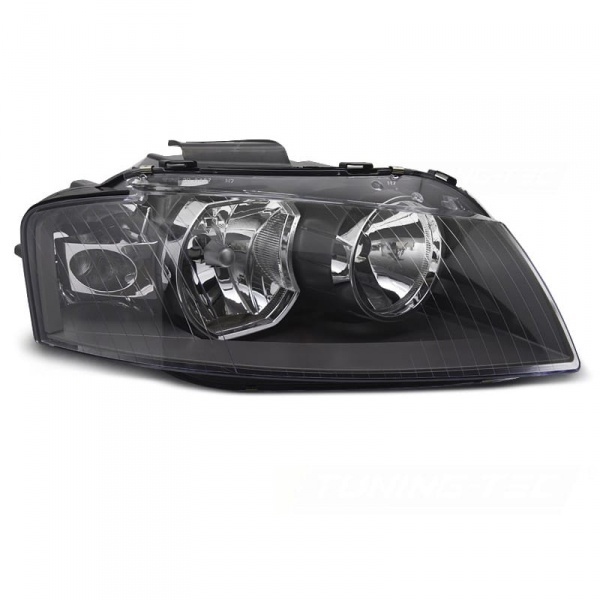 Phare droit passager halogene AUDI A3 (8P) - 03-08 - Noir