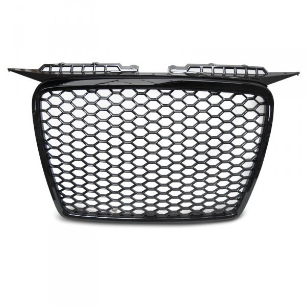 Grille calandre Audi A3 8P 05-08 - Nid d'abeille RS3 sans logo sans immat - Noir