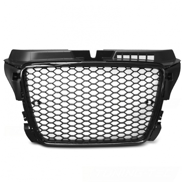 Grille calandre Audi A3 8P 08-12 - Nid d'abeille RS3 - Noir - PDC / sans