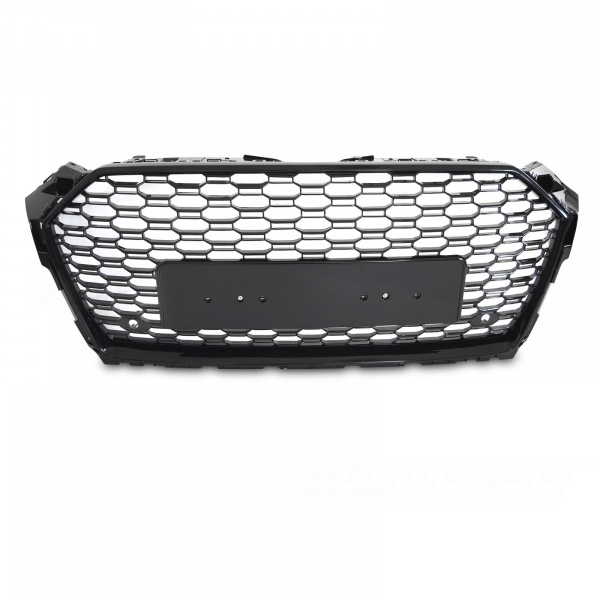 Grille calandre Audi A5 16-18 - look RS5 - Noir Brillant