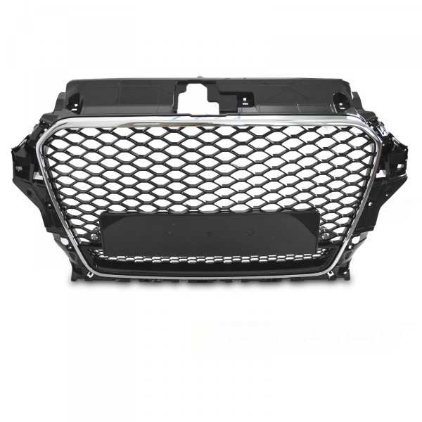Grille calandre Audi A3 8V 12-16 - look RS3 quattro - Noir Chrome - PDC