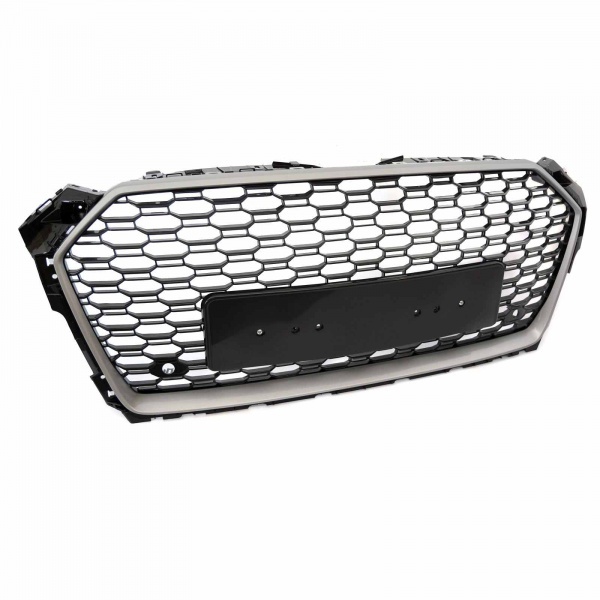 Grille calandre Audi A5 F5 16-18 - look RS5 - Argent Noir - PDC
