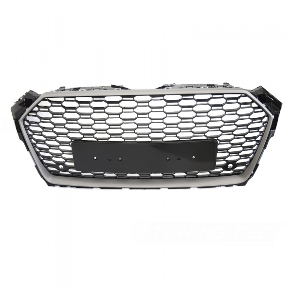 Grille calandre Audi A5 F5 16-18 - look RS5 - Argent Noir - PDC