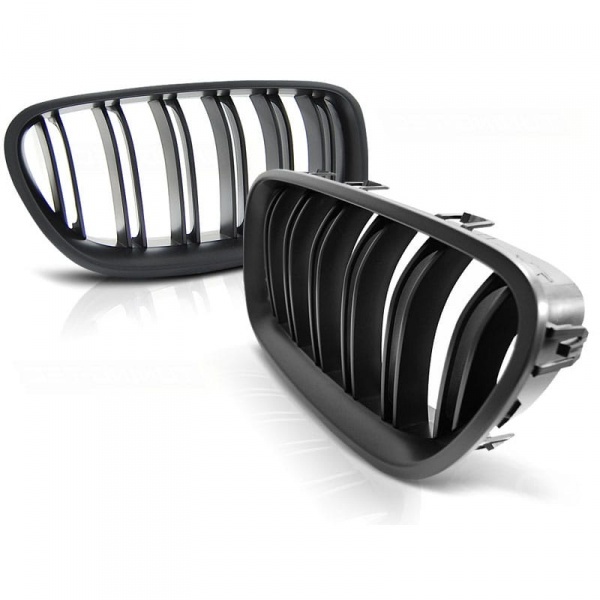 Grilles calandre BMW Serie 5 F10 F11 10-16 look M5 - Noir Mat