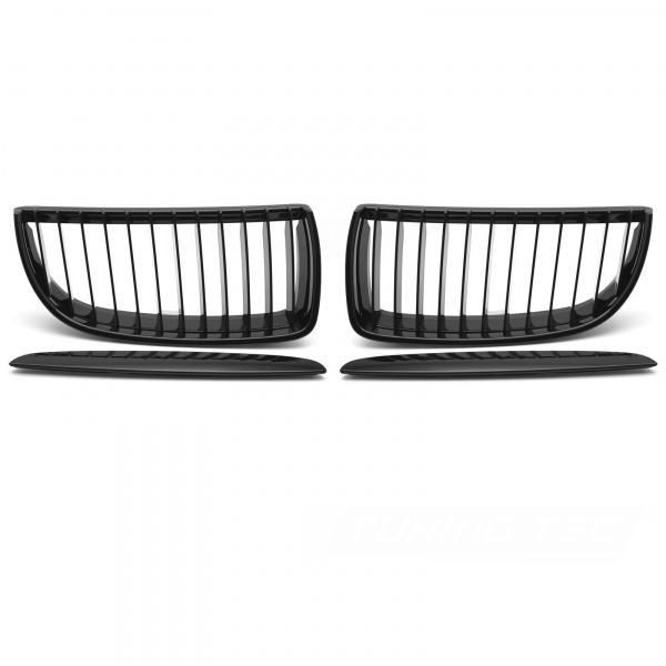 Grilles calandre BMW Serie 3 E90 E91 05-08 - Noir Brillant