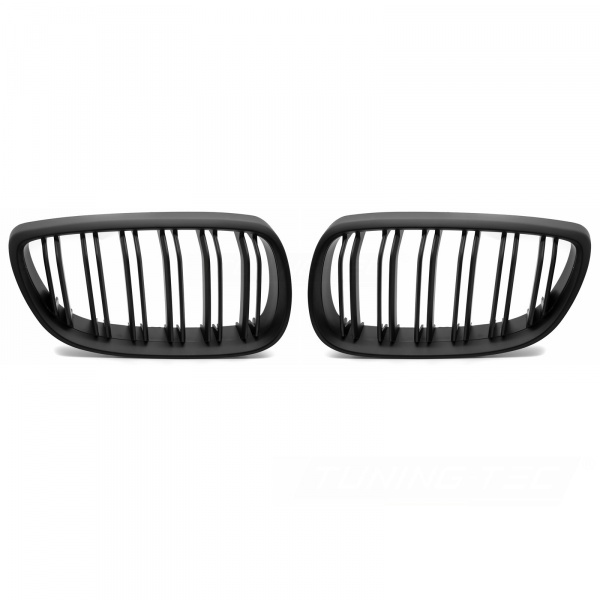 Grilles calandre BMW Serie 3 E92 E93 07-10 - look M - Noir mat