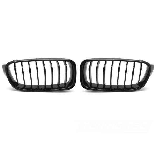 Grilles calandre BMW Serie 3 F30 F31 11-18 - Noir Brillant