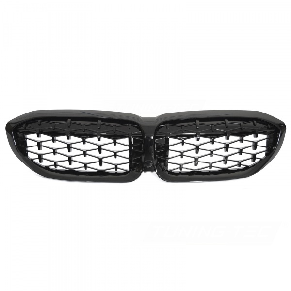 Grilles calandre BMW Serie 3 G20 G21 look diamant - 18-22 - Full Noir