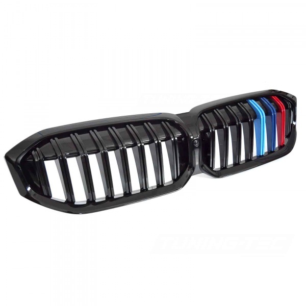 Grilles calandre BMW Serie 3 G20 G21 LCI look couleur M3 - 22-25 - Noir Brillant