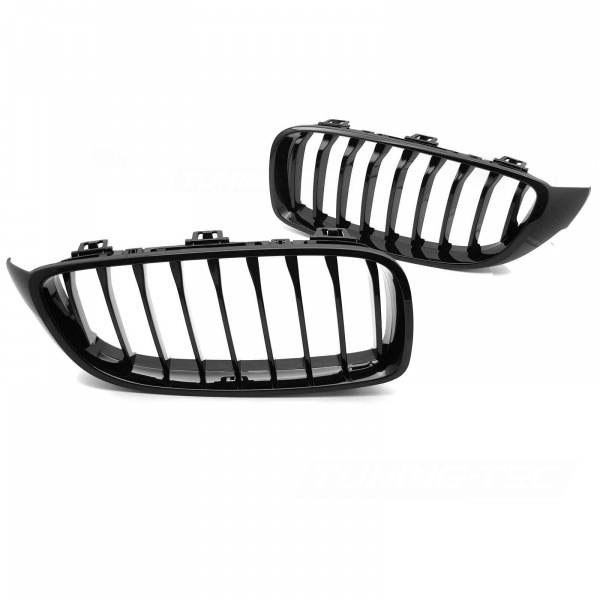 Grilles calandre BMW Serie 4 F32 F33 F36 - Noir Brillant
