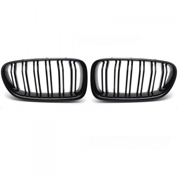 Grilles calandre BMW Serie 5 F10 F11 10-17 look M - Noir Brillant