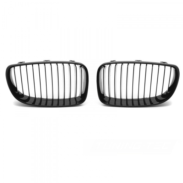 Grilles calandre BMW Serie 1 E81 E82 E87 E88 08-11 - Noir Brillant