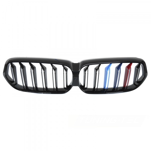 Grille calandre BMW Serie 6 G32 LCI look M couleurs - 20-23 - Noir Brillant